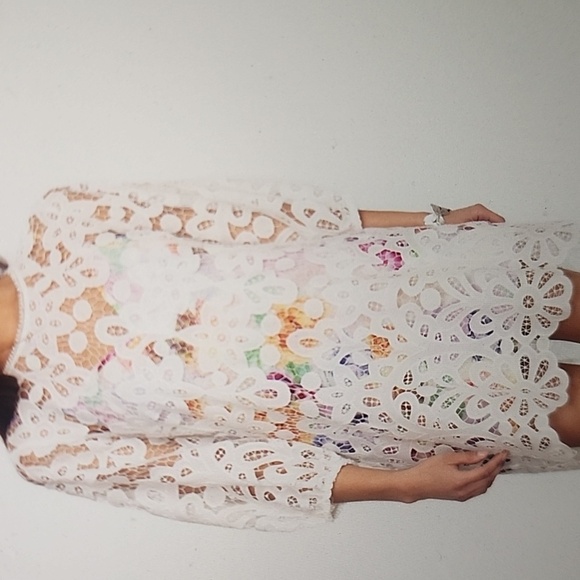 JOHNNY WAS LISETTA LACE MINI DRESS SIZE M - Picture 3 of 6